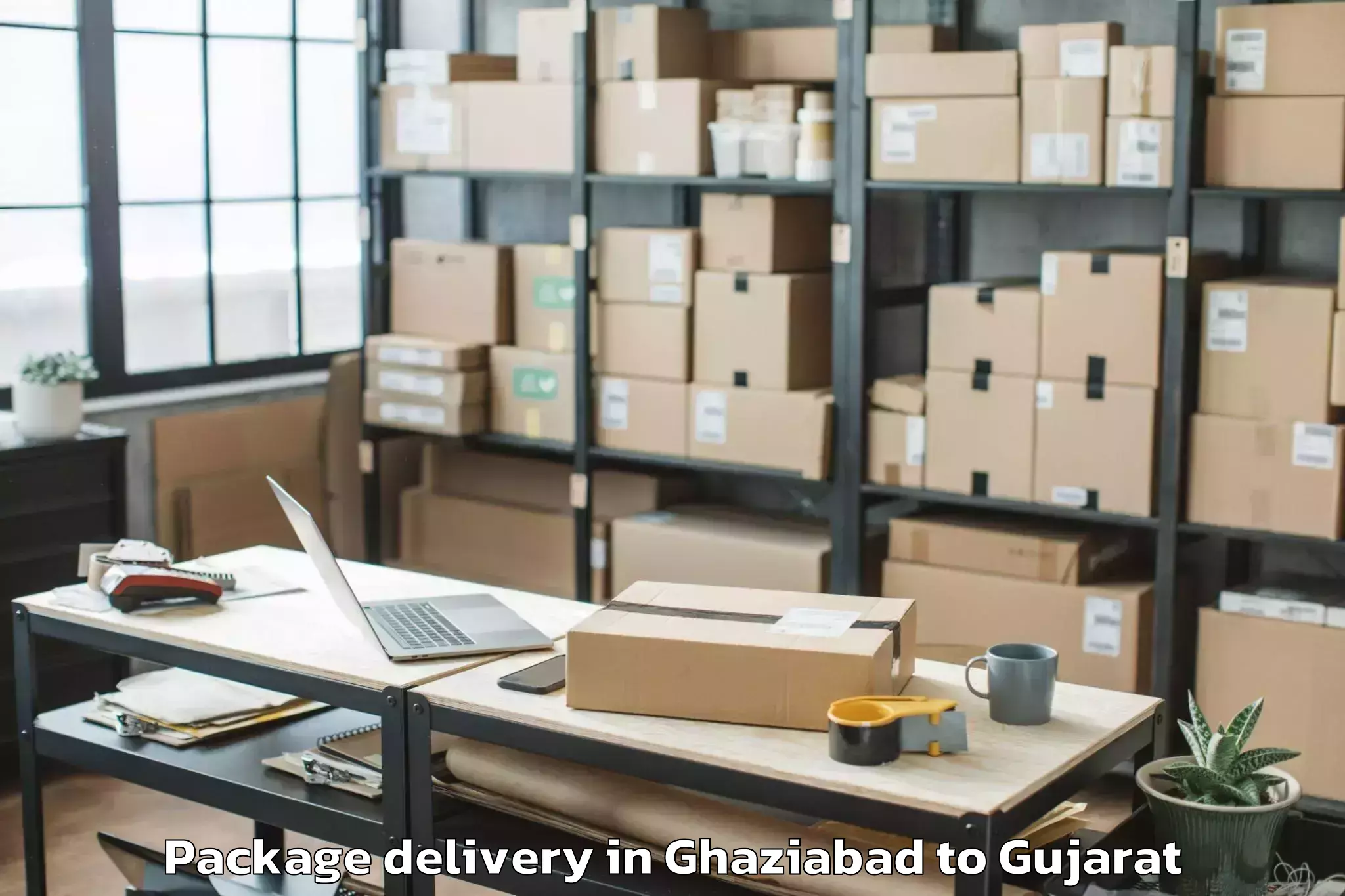 Easy Ghaziabad to Una Gir Somnath Package Delivery Booking